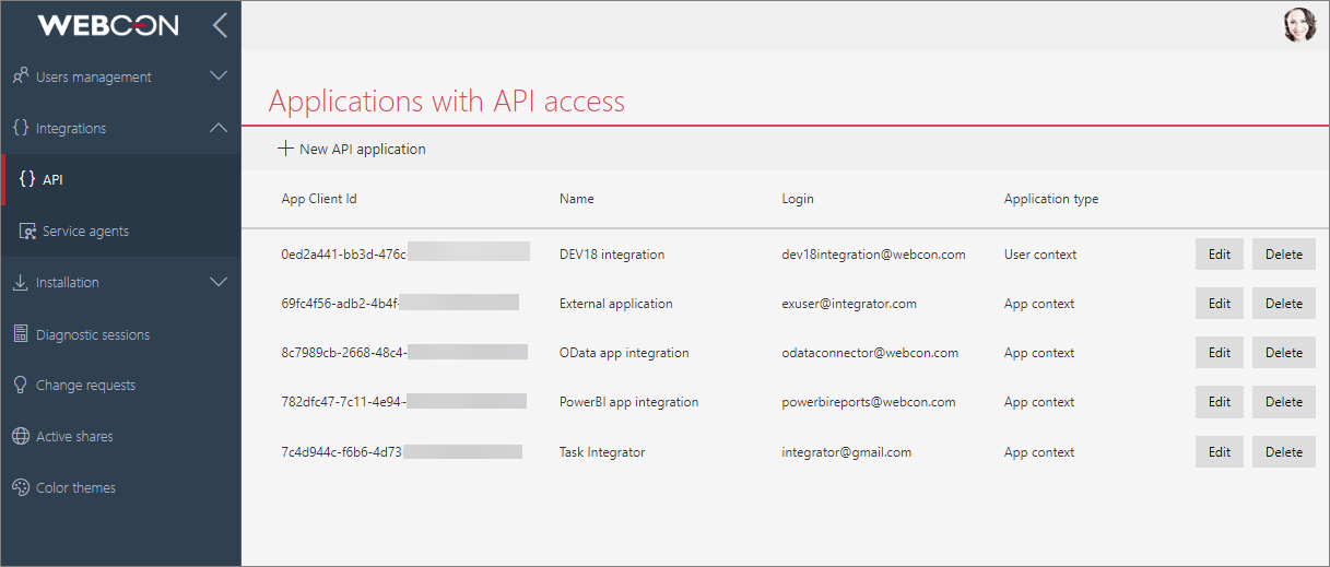 API