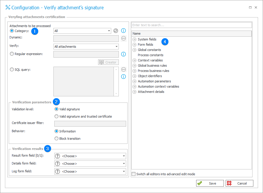 Verify attachment's signature