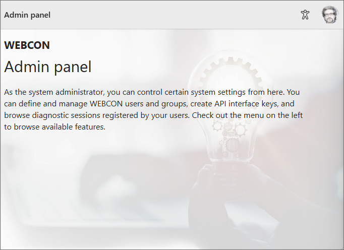 Admin panel